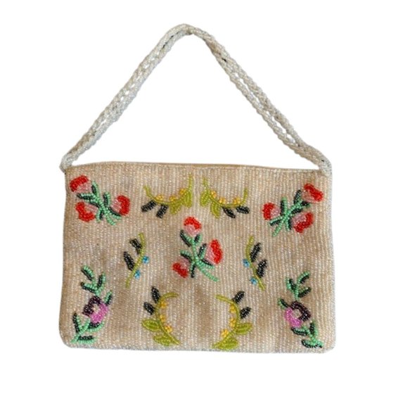 Handbags - Mini Beaded Vintage Flower Bag Christina